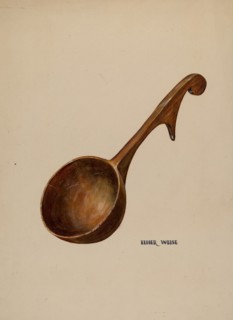 Wooden Dipper, 1935/1942. Creator: Elmer Weise.