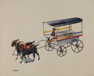 Toy Goat Cart, 1935/1942. Creator: Elmer Weise.