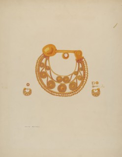 Earrings, c. 1937. Creator: Tulita Westfall.