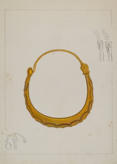 Loop Earring, c. 1937. Creator: Tulita Westfall.