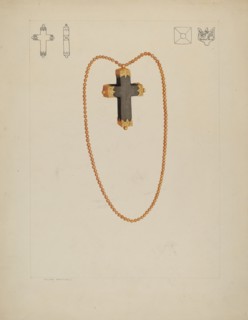 Cross Necklace, 1935/1942. Creator: Tulita Westfall.