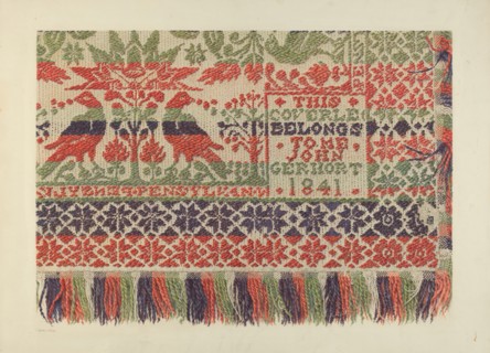 Woven Coverlet, c. 1940. Creator: Carmel Wilson.