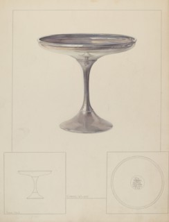 Pewter Compote, c. 1937. Creator: Carmel Wilson.