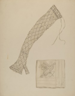 Economy Handkerchief and Mitts, c. 1938. Creator: Eva Wilson.