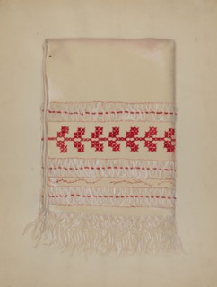 Linen Towel, c. 1937. Creator: Eva Wilson.