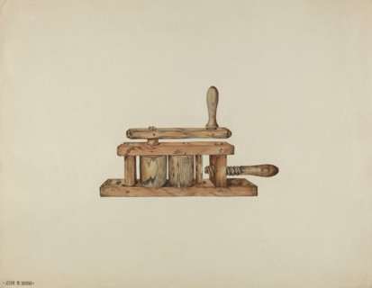 Straw Roller, 1935/1942. Creator: Jessie M Youngs.