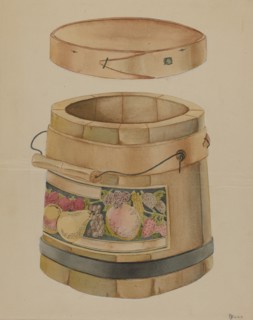 Wooden Jam Pail, c. 1936. Creator: Anthony Zuccarello.