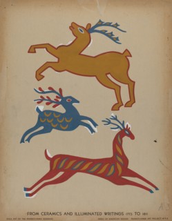 Drawing for Plate 3: From Portfolio "Folk Art of Rural Pennsylvania", c. 1939. Creator: Unknown.