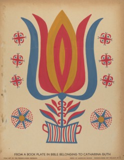 Drawing for Plate 9: From the Portfolio "Folk Art of Rural Pennsylvania", c. 1939. Creator: Unknown.