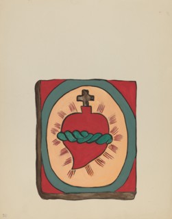 Plate 50: Sacred Heart: From Portfolio "Spanish Colonial Designs of New Mexico", 1935/1942. Creator: Unknown.