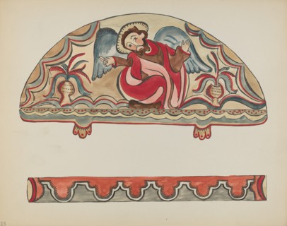 Plate 15: The Creation (Lunette): From Portfolio "Spanish Colonial Designs of New Mexico", 1935/1942 Creator: Unknown.