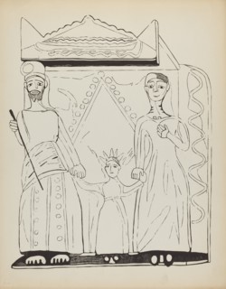 Plate 28: The Holy Family: From Portfolio "Spanish Colonial Designs of New Mexico", 1935/1942. Creator: Unknown.