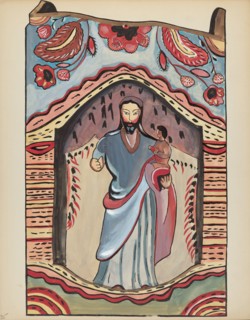 Plate 35: Saint Joseph in Wooden Niche: From Portfolio "Spanish Colonial Designs of New Mexico", 193 Creator: Unknown.
