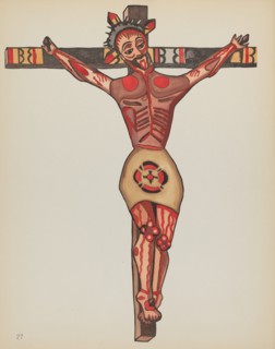 Plate 27: Christ Crucified: From Portfolio "Spanish Colonial Designs of New Mexico", 1935/1942. Creator: Unknown.