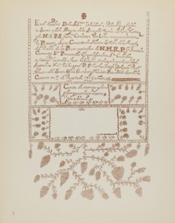 Plate 3: Pecos Book of Visitations: From Portfolio "Spanish Colonial Designs of New Mexico", 1935/19 Creator: Unknown.