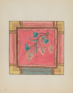 Plate 17: Grapes, Altar Panel: From Portfolio "Spanish Colonial Designs of New Mexico", 1935/1942. Creator: Unknown.