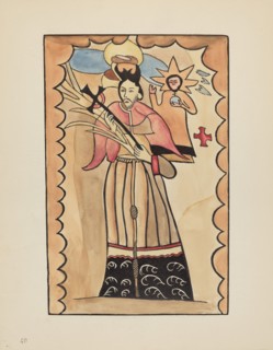 Plate 40: St. John Nepomuk: From Portfolio "Spanish Colonial Designs of New Mexico", 1935/1942. Creator: Unknown.