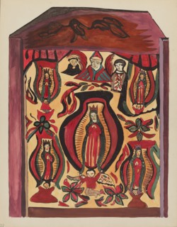 Plate 32: Our Lady of Guadalupe": From Portfolio "Spanish Colonial Designs of New Mexico", 1935/1942 Creator: Unknown.
