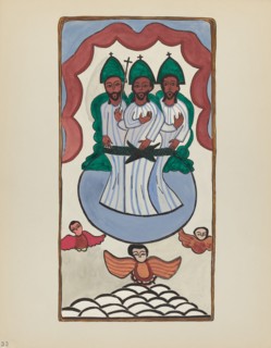 Plate 33: The Holy Trinity: From Portfolio "Spanish Colonial Designs of New Mexico, 1934/1942. Creator: Unknown.