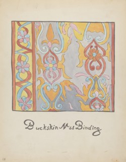 Plate 48: Buckskin Design: From Portfolio "Spanish Colonial Designs of New Mexico", 1935/1942. Creator: Unknown.