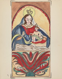 Plate 7: Our Lady of Mt. Carmel: From Portfolio "Spanish Colonial Designs of New Mexico", 1935/1942. Creator: Unknown.