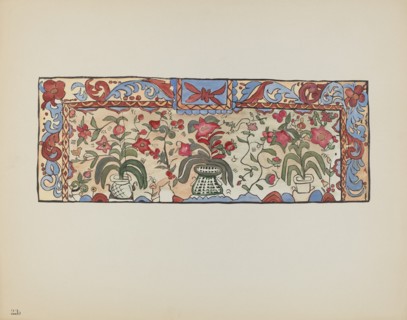 Plate 23: Painting on Buckskin, Laguna: From Portfolio "Spanish Colonial Designs...", 1935/1942. Creator: Unknown.