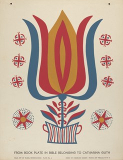 Plate 9: From Portfolio "Folk Art of Rural Pennsylvania", c. 1939. Creator: Unknown.