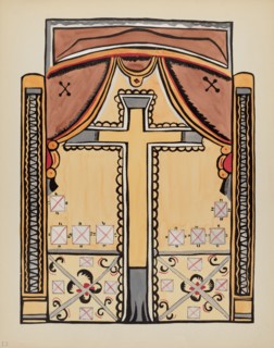 Plate 13: Design with Cross: From Portfolio "Spanish Colonial Designs of New Mexico", 1935/1942. Creator: Unknown.