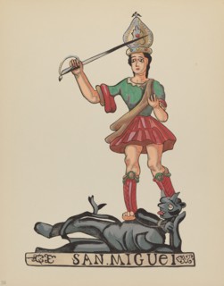 Plate 38: St. Michael: From Portfolio "Spanish Colonial Designs of New Mexico, 1934/1942. Creator: Unknown.