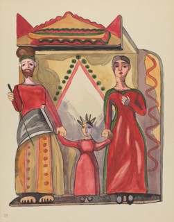 Plate 28: The Holy Family: From Portfolio "Spanish Colonial Designs of New Mexico", 1935/1942. Creator: Unknown.
