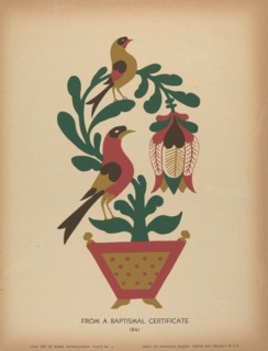 Plate 12: From the Portfolio "Folk Art of Rural Pennsylvania", c. 1939. Creator: Unknown.