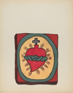Plate 50: Sacred Heart: From Portfolio "Spanish Colonial Designs of New Mexico", 1935/1942. Creator: Unknown.