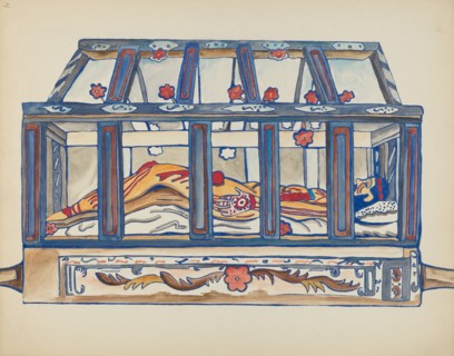 Plate 4: Christ in the Sepulchre: From Portfolio "Spanish Colonial Designs of New Mexico", 1935/1942 Creator: Unknown.