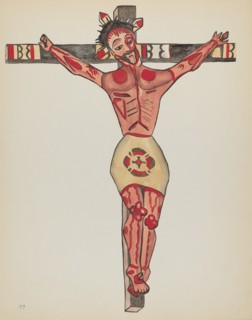Plate 27: Christ Crucified, Mora: From Portfolio "Spanish Colonial Designs of New Mexico", 1935/1942 Creator: Unknown.