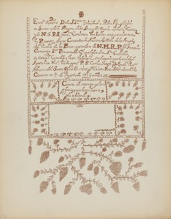Plate 3: Pecos Book of Visitations: From Portfolio "Spanish Colonial Designs of New Mexico", 1935/19 Creator: Unknown.