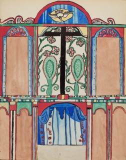 Plate 5: Main Altarpiece, Santa Cruz: From Portfolio "Spanish Colonial Designs of New Mexico", 1935/ Creator: Unknown.