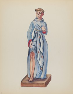 Plate 36: Saint Roch: From Portfolio "Spanish Colonial Designs of New Mexico", 1935/1942. Creator: Unknown.