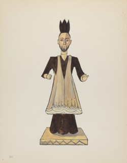 Plate 39: St. John Nepomuk Bulto: From Portfolio "Spanish Colonial Designs of New Mexico", 1935/1942 Creator: Unknown.