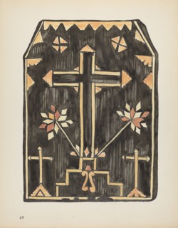 Plate 46: Straw Applique Design: From Portfolio "Spanish Colonial Designs of New Mexico", 1935/1942. Creator: Unknown.