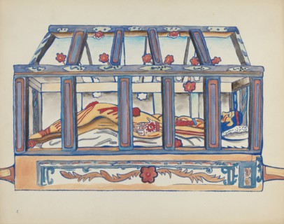Plate 4: Christ in the Sepulchre: From Portfolio "Spanish Colonial Designs of New Mexico", 1935/1942 Creator: Unknown.