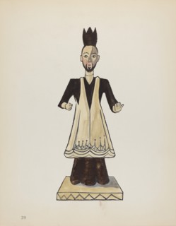 Plate 39: Saint John Nepomuk: From Portfolio "Spanish Colonial Designs of New Mexico", 1935/1942. Creator: Unknown.