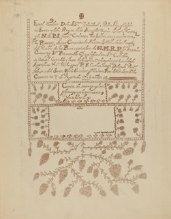 Plate 3: Pecos Book of Visitations: From Portfolio "Spanish Colonial Designs of New Mexico", 1935/19 Creator: Unknown.