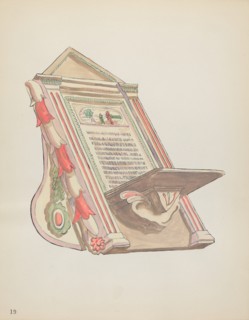 Plate 19: Reading Stand, Chimayo: From Portfolio "Spanish Colonial Designs of New Mexico", 1935/1942 Creator: Unknown.