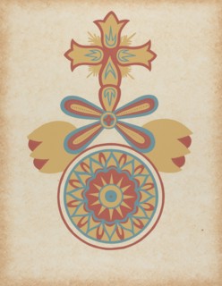Santa Barbara Mission Doorway Design from the portfolio "Decorative Art...", 1935/1942. Creator: Unknown.