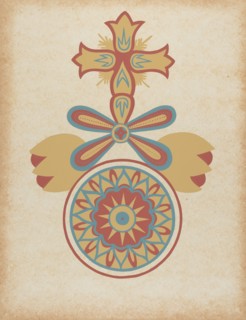 Santa Barbara Mission Doorway Design from the portfolio "Decorative Art...", 1935/1942. Creator: Unknown.