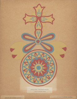 Santa Barbara Mission Doorway Design from the portfolio "Decorative Art...", 1935/1942. Creator: Unknown.