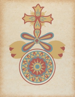 Santa Barbara Mission Doorway Design from the portfolio "Decorative Art...", 1935/1942. Creator: Unknown.