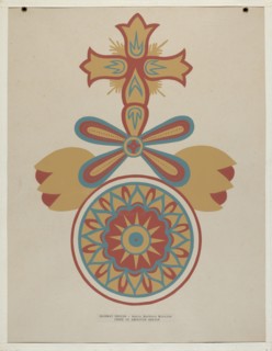 Santa Barbara Mission Doorway Design from the portfolio "Decorative Art...", 1935/1942. Creator: Unknown.