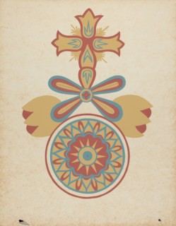 Santa Barbara Mission Doorway Design from the portfolio "Decorative Art...", 1935/1942. Creator: Unknown.