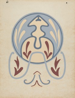 Asistencia of San Antonio de Pala Wall Design from the portfolio "Decorative Art...", 1935/1942. Creator: Unknown.